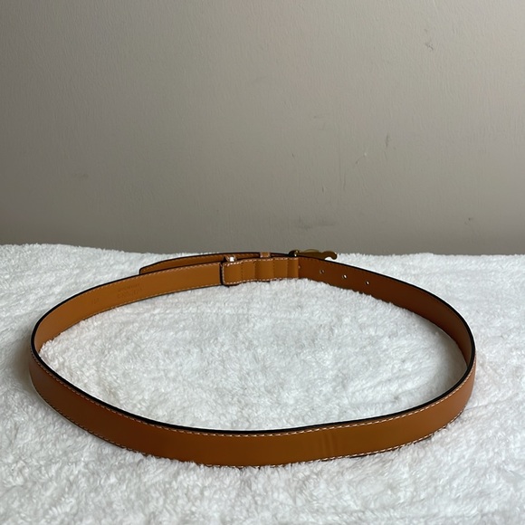 Celine Paris Triomphe Classic Soft Smooth Brown Leather Womens 110 Made In Italy - Picture 3 of 8